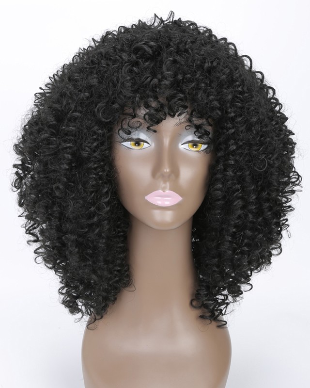 Kinky Curly Wigs Afro Wig Short Wigs For Black Women High Temperature Fiber Synthetic Hair